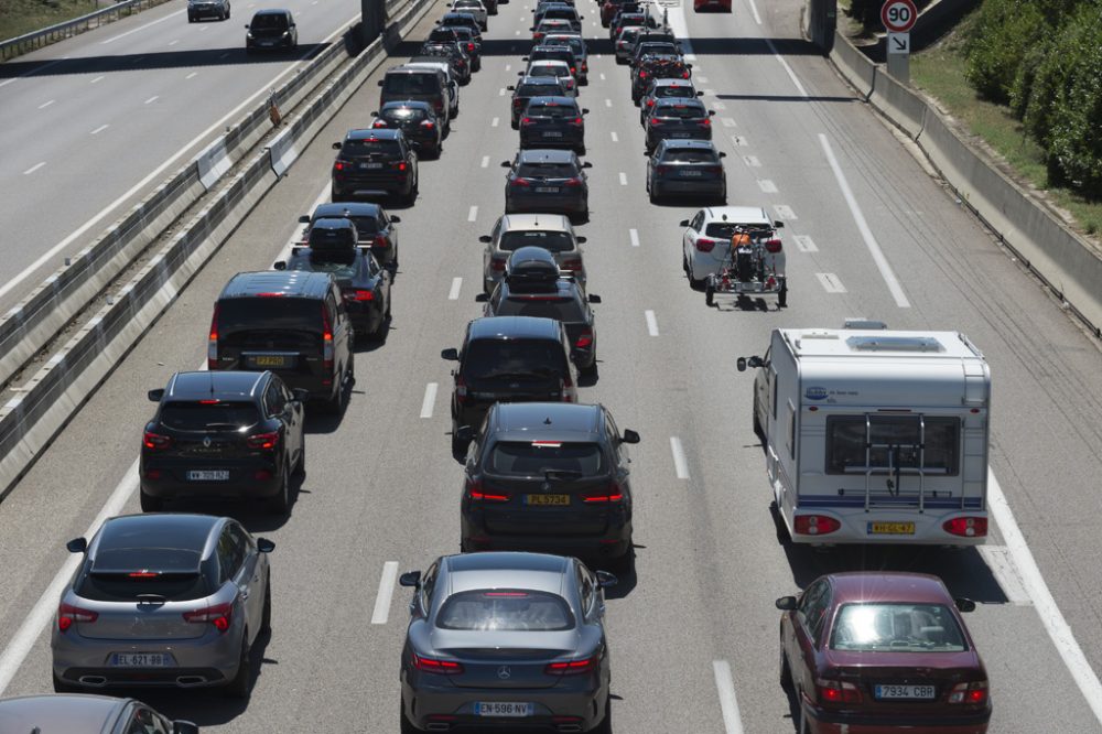 Stau auf der A7 im Südosten Frankreichs