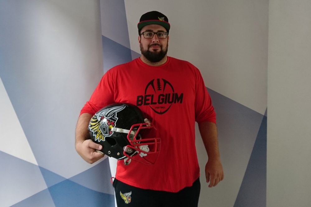 Daren Wonke, Spieler der belgischen American-Football-Nationalmannschaft