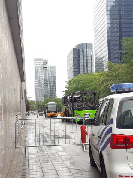 Flixbus im Brüsseler Nord-Viertel ausgebrannt