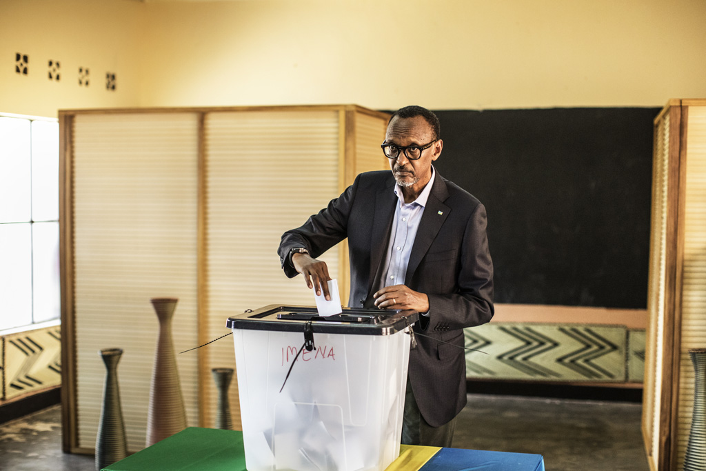 Paul Kagame bei der Wahl
