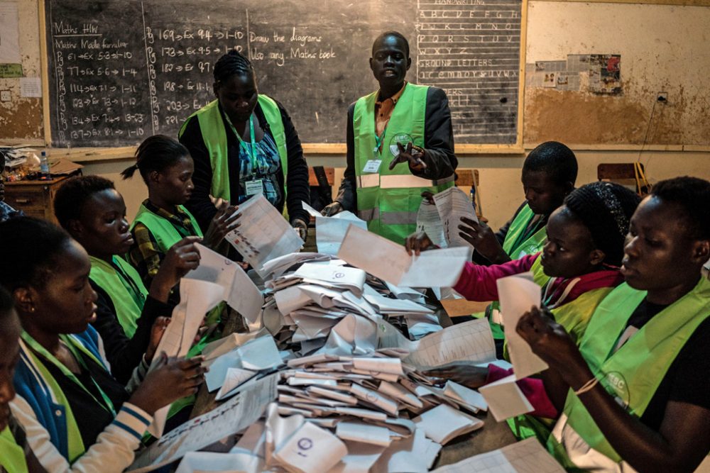 Auszählung der Stimmen in Kisumu