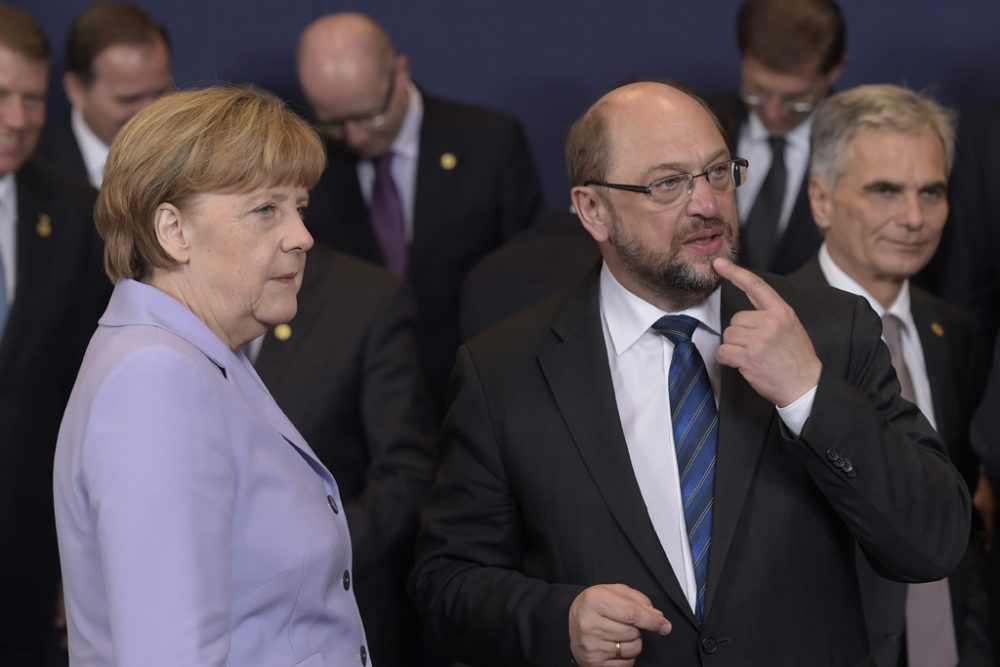 Angela Merkel und Martin Schulz