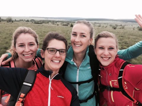 Oxfam-Trailwalker-Gruppe "Catch me if you can"​: Ramona Overath, Lisa Rox, Maureen Radermacher und Astrid Vliegen (v.l.n.r.)