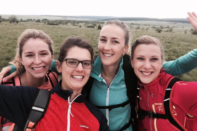 Oxfam-Trailwalker-Gruppe "Catch me if you can": Ramona Overath, Lisa Rox, Maureen Radermacher und Astrid Vliegen (v.l.n.r.)