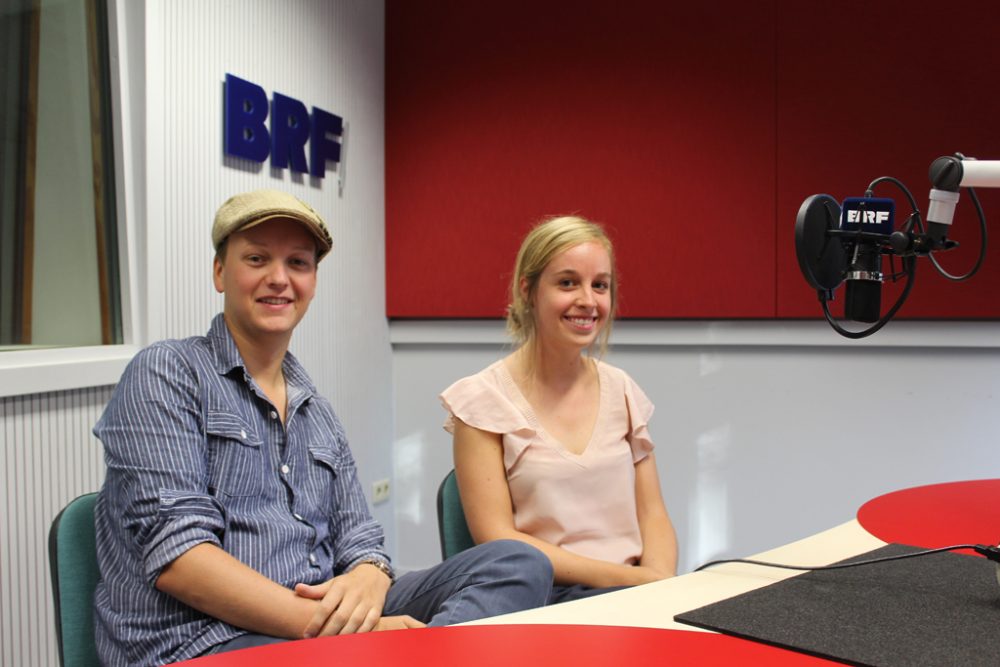 Stefan Mommer und Janina Vomberg im BRF-Studio