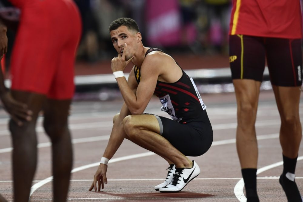 Belgische 4x400-Meter-Staffel läuft wieder auf Platz vier (Bild: Schlussläufer Kevin Borlée)