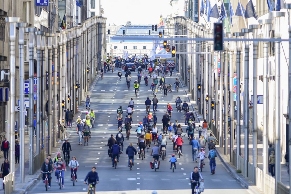 Autofreier Sonntag in Brüssel