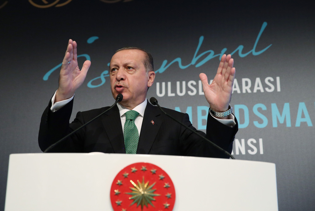 Der türkische Staatspräsident Recep Tayyip Erdogan am Montag in Istanbul