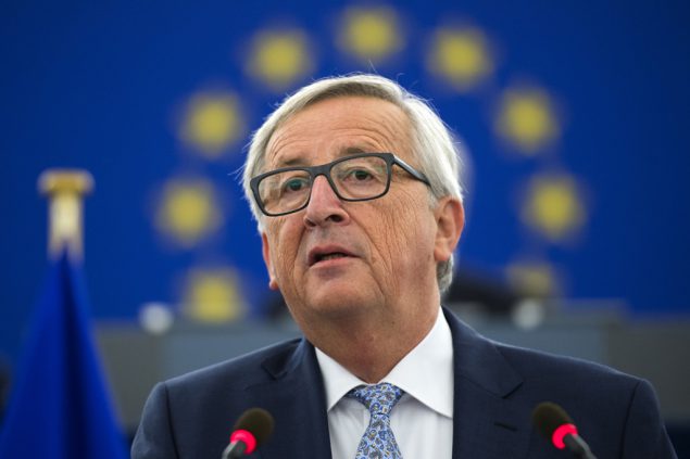 EU-Kommissions-Präsident Jean-Claude Juncker bei seiner Rede zur Union