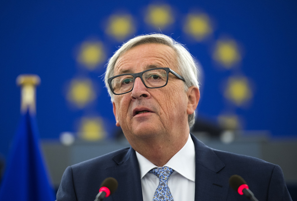 EU-Kommissions-Präsident Jean-Claude Juncker bei seiner Rede zur Union