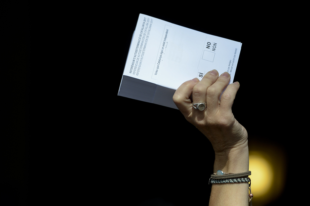 Stimmzettel zum Referendum in Katalonien
