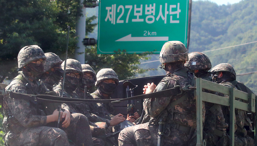 Südkoreanische Soldaten in der Grenzregion zu Nordkorea