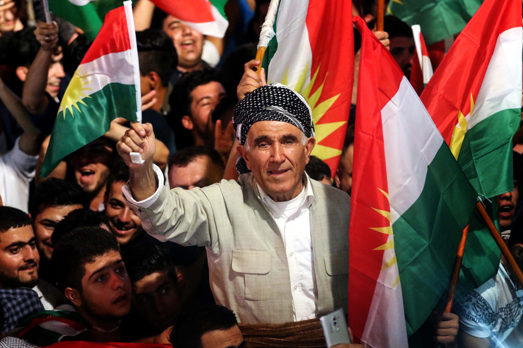 Nach dem Referendum feierten die Kurden ausgelassen auf den Straßen