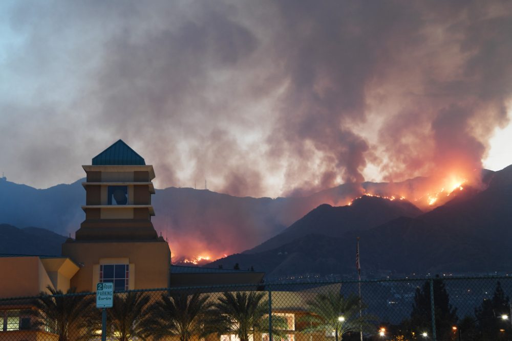 Buschfeuer in der Nähe von Los Angeles