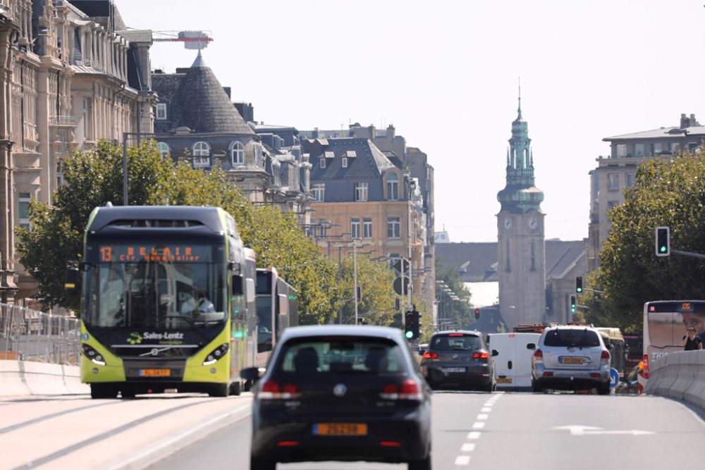 Blick auf den Bahnhof von Luxemburg