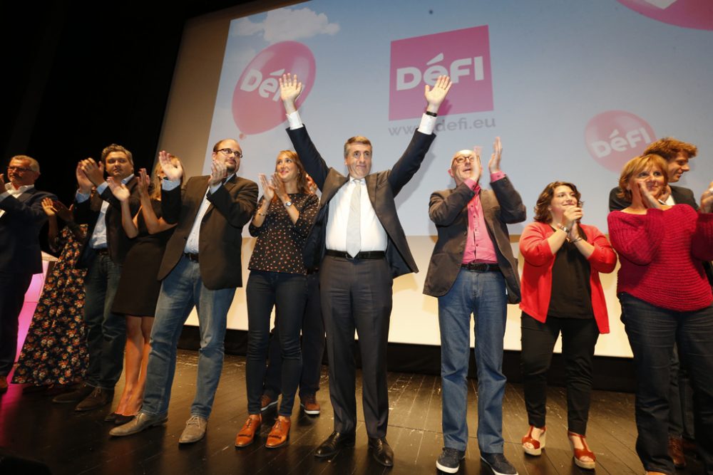 Olivier Maingain beim Défi-Parteitag am 3.9. in Brüssel