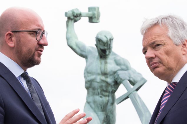 Premierminister Charles Michel und Außenminister Didier Reynders am 19.9. in New York