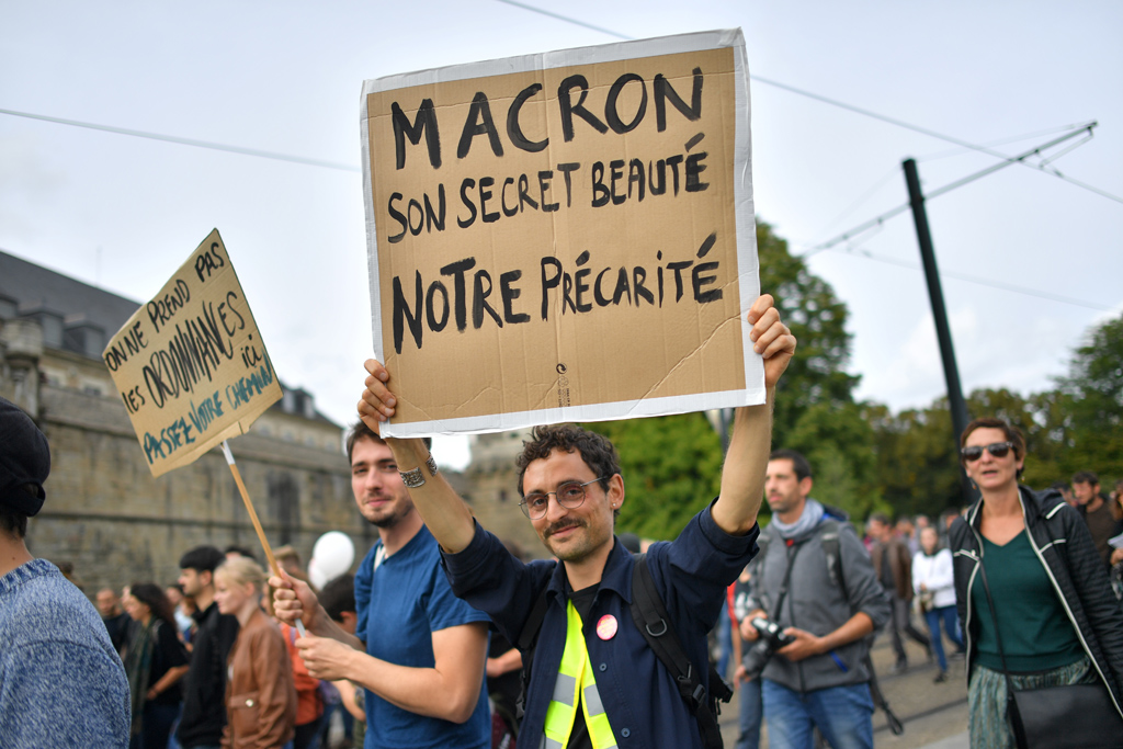 Proteste gegen die geplante Arbeitmarktreform in Frankreich
