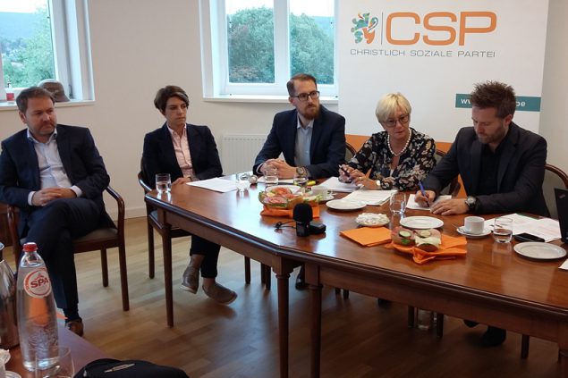 Pressekonferenz der CSP (13.9.)