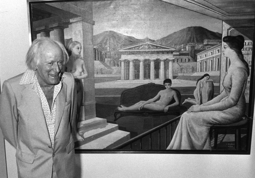 Paul Delvaux bei der Eröffnung des Paul-Delvaux-Museums (Archivbild)