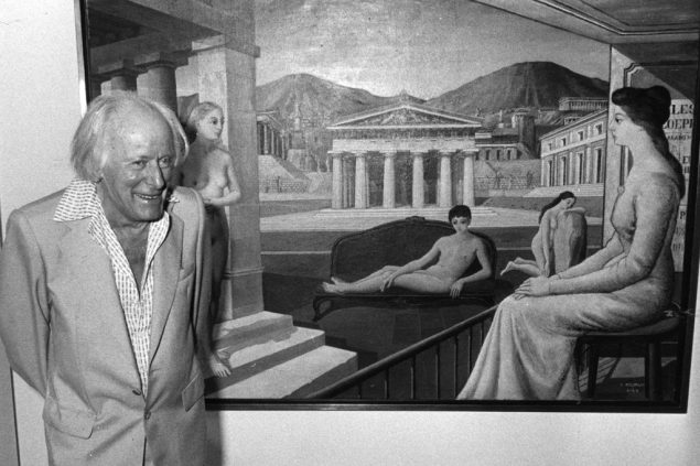 Paul Delvaux bei der Eröffnung des Paul-Delvaux-Museums (Archivbild)