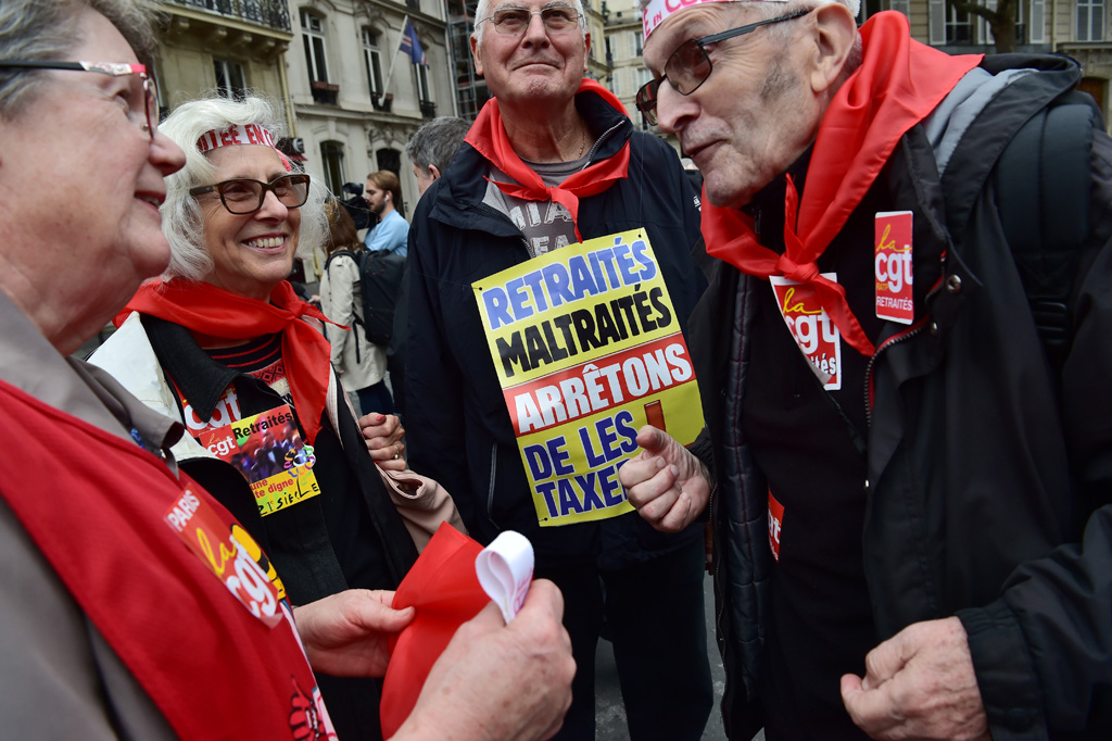 Französische Rentner demonstrieren gegen Reformpolitik