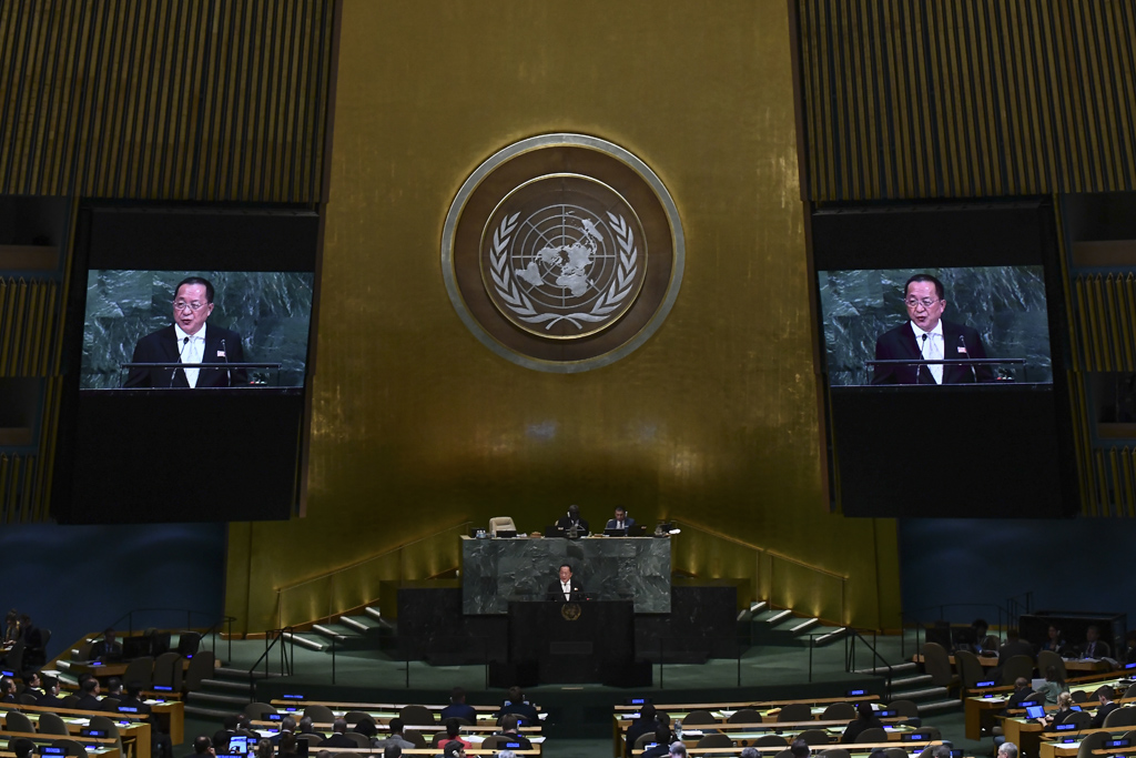 Nordkoreas Außenminister Ri Yong Ho vor der UN-Vollversammlung (23.9.)