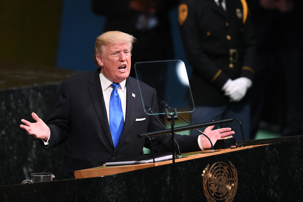 Donald Trump hält seine erste Rede vor den Vereinten Nationen
