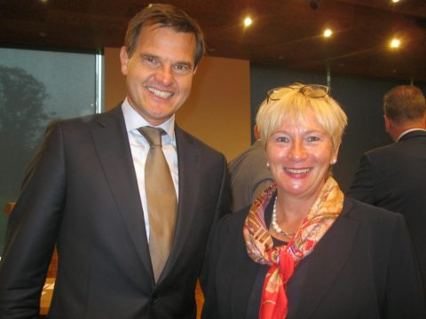 André Postema und Patricia Creutz bei der Beneluxkonferenz Oktober 2017 Eupen