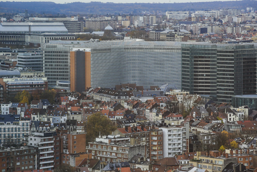 Blick auf das Brüsseler Europaviertel