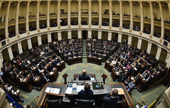 Premierminister Charles Michel bei seiner Regierungserklärung