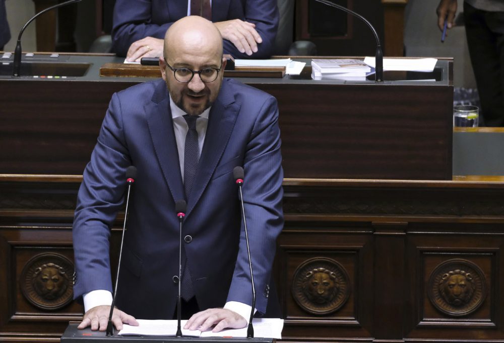 Charles Michel bei seiner Regierungserklärung