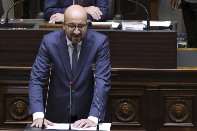 Charles Michel bei seiner Regierungserklärung