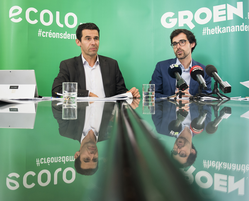 Die grünen Spitzenpolitiker Jean-Marc Nollet (Ecolo) und Kristof Calvo (Groen)