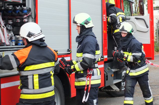 Feuerwehrübung bei der Feuerwehr Eupen
