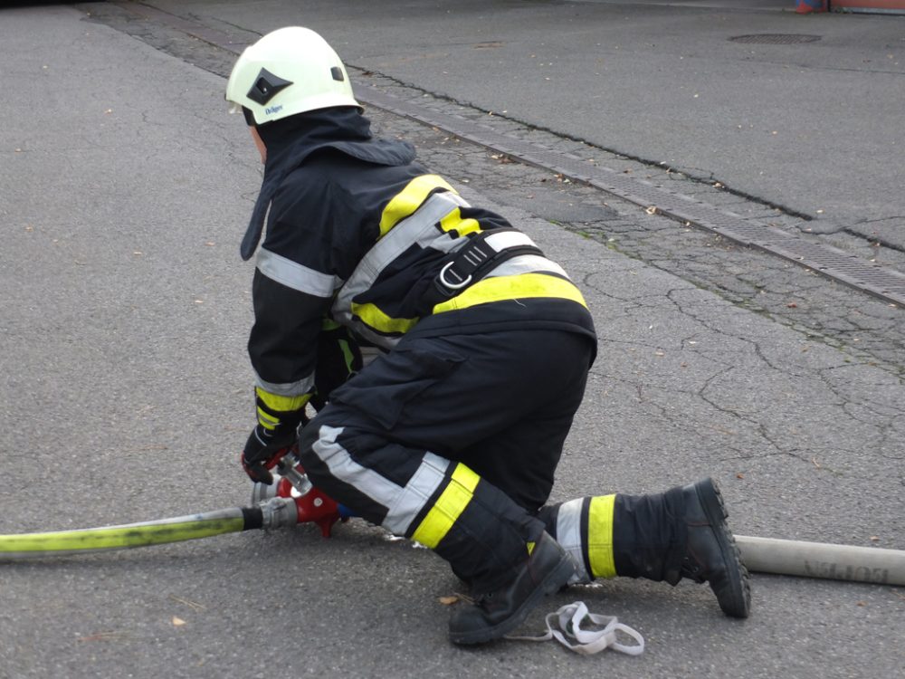 Feuerwehrübung bei der Feuerwehr Eupen