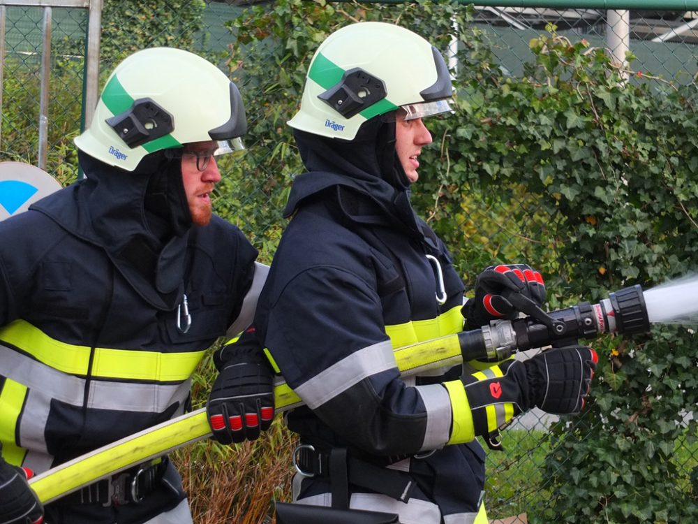 Feuerwehrübung bei der Feuerwehr Eupen