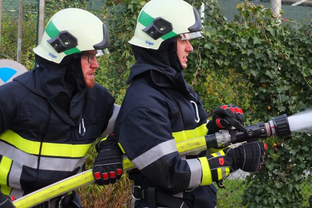 Feuerwehrübung bei der Feuerwehr Eupen