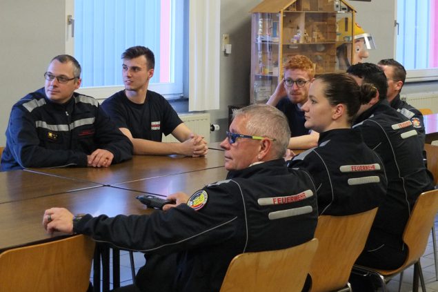 Feuerwehrübung bei der Feuerwehr Eupen