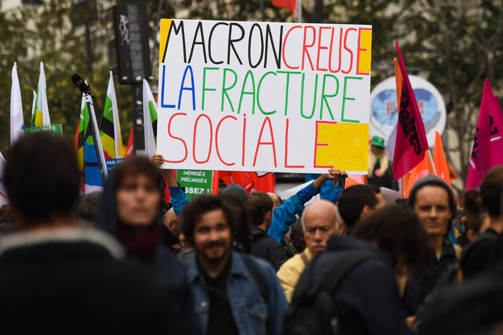 Franzosen protestieren mit Streiktag gegen Macrons Sparmaßnahmen