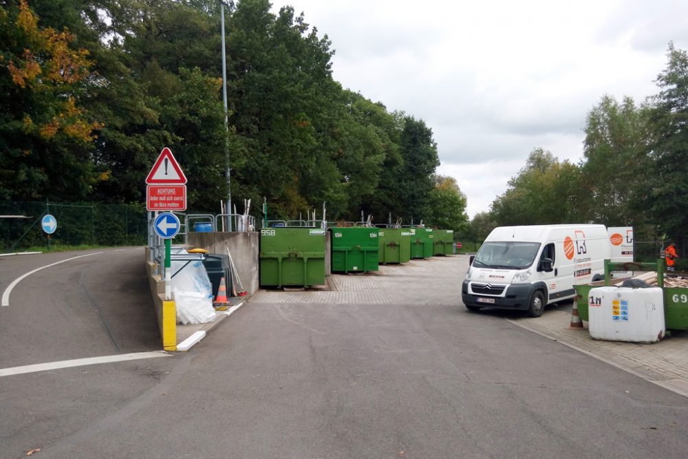 Der Containerpark von Intradel in Raeren vor dem Umbau (Archivbild: BRF)