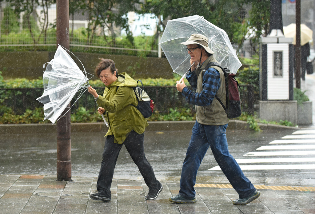 Starker Taifun über Tokio
