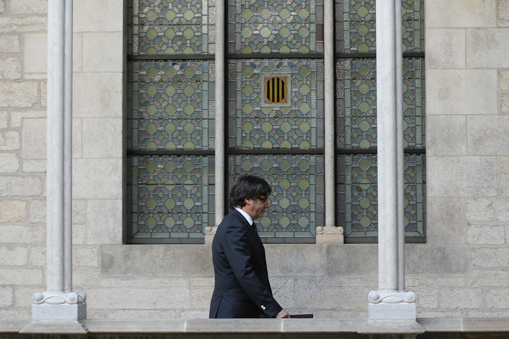 Carles Puigdemont am 26. Oktober in Barcelona (Bild: Pau Barrena/AFP)