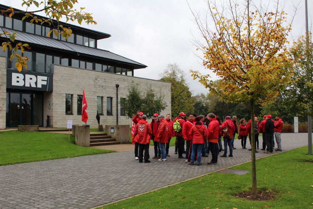 Streikposten vor dem BRF