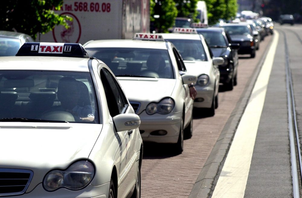 Taxifahrer demonstrieren in Antwerpen (Archivbild)