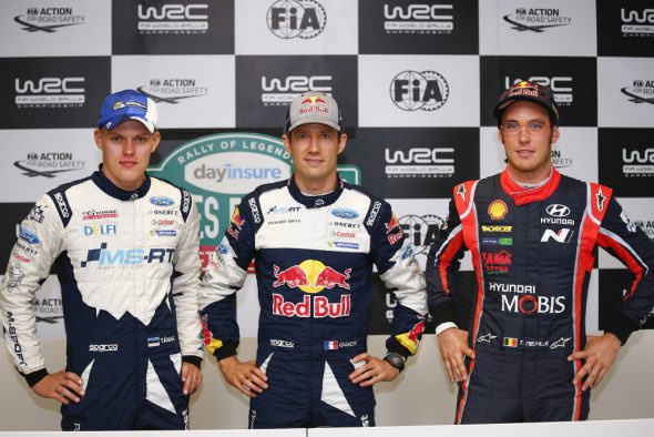 Die drei Titelkandidaten: Ott Tänak, Sébastien Ogier und Thierry Neuville (Bild: Hyundai Motorsport)