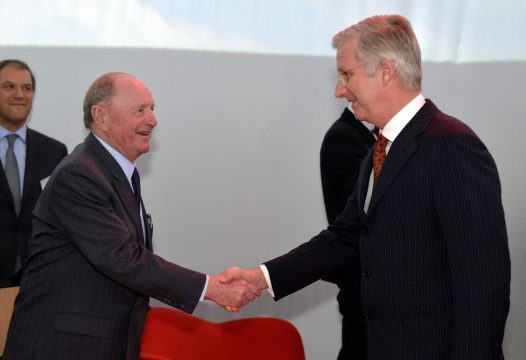 Albert Frère mit König Philippe (Foto: Eric Lalmand/Belga)