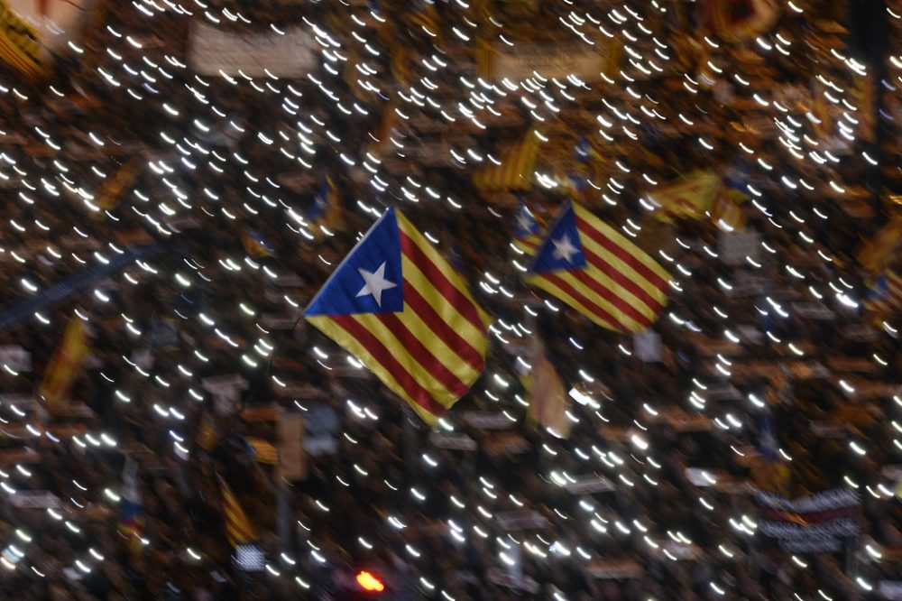 Massendemonstration in Barcelona