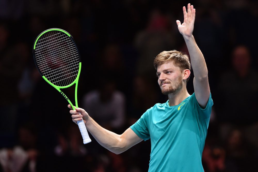 London: David Goffin am 17.11.2017 nach dem Sieg über den Österreicher Dominic Thiem (Bild: Glyn Kirk/AFP)