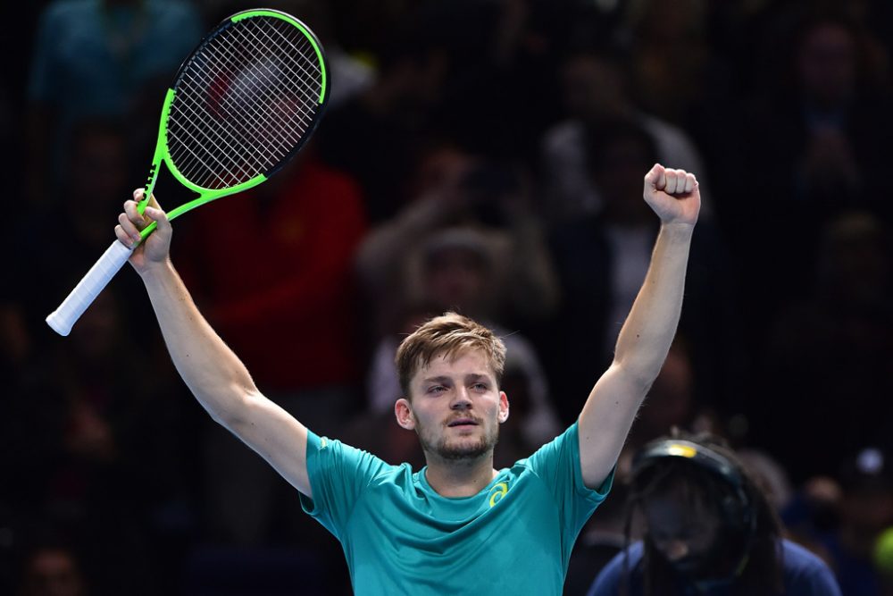 David Goffin schlägt bei der WM in London den Weltranglistenersten Rafael Nadal (Foto: Glyn Kirk/AFP)